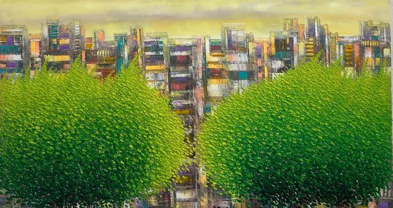 Original Impressionism Landscape Painting by Trong Thuong Tran