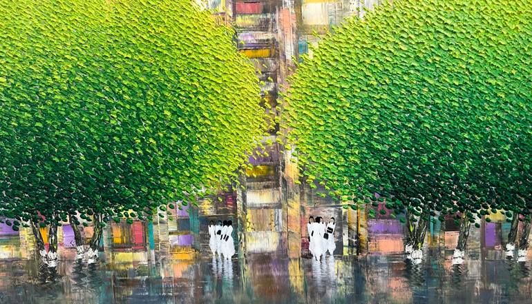 Original Impressionism Landscape Painting by Trong Thuong Tran