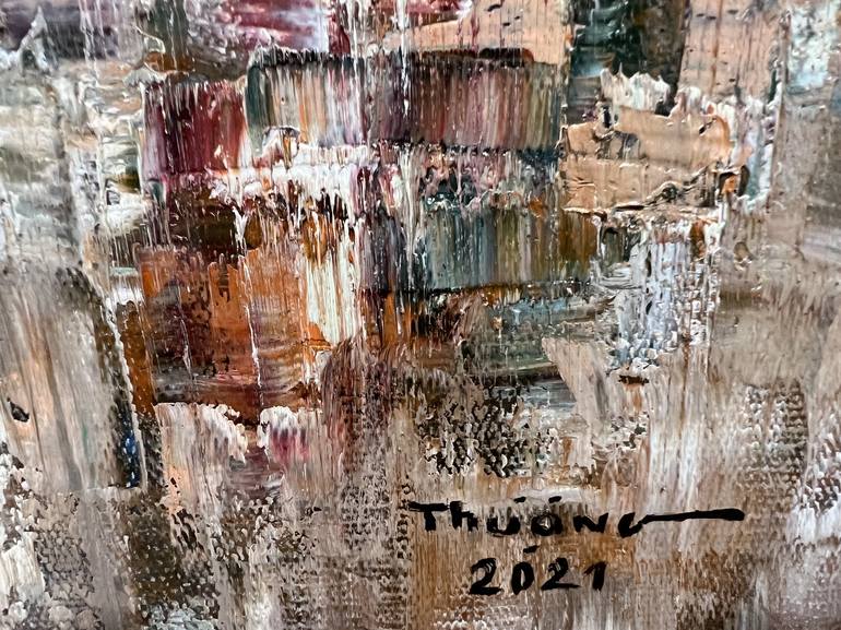 Original Impressionism Abstract Painting by Trong Thuong Tran