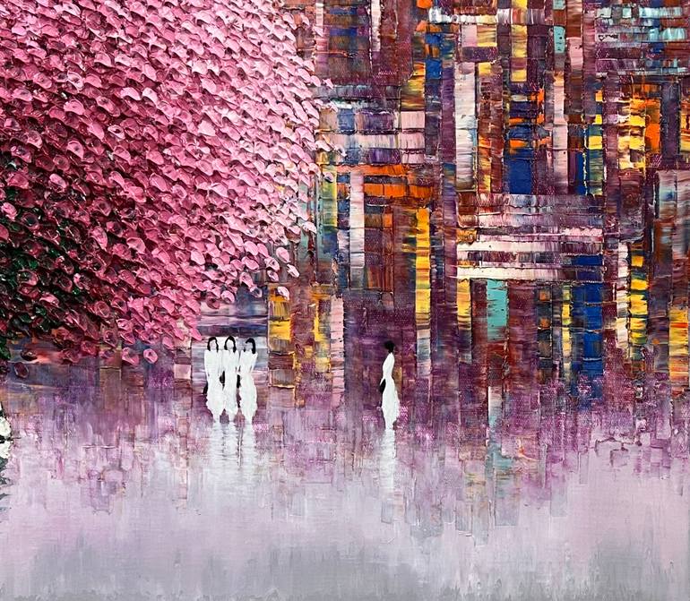Original Impressionism Landscape Painting by Trong Thuong Tran