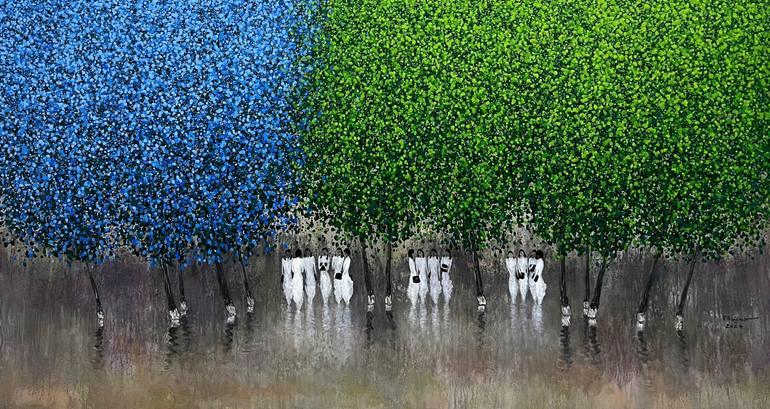 Original Impressionism Landscape Painting by Trong Thuong Tran