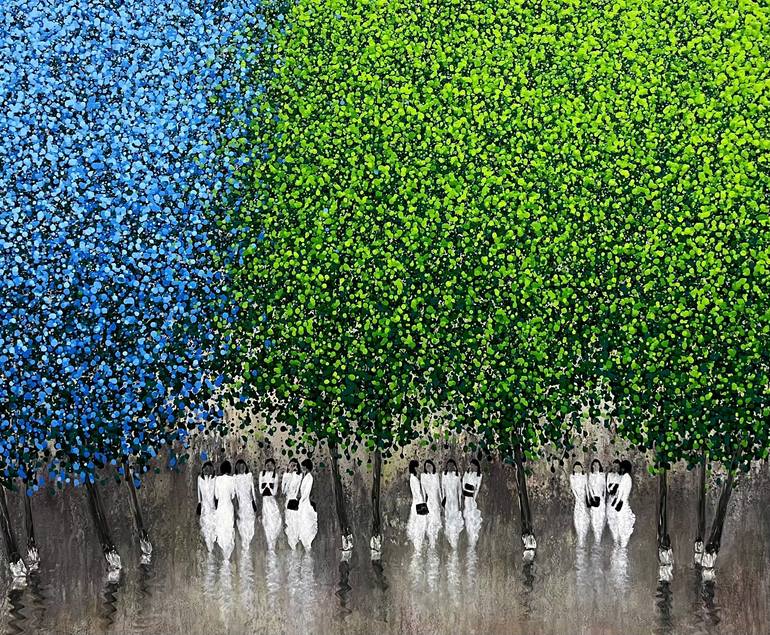 Original Impressionism Landscape Painting by Trong Thuong Tran