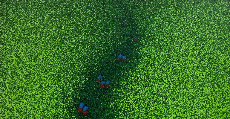 Original Impressionism Nature Painting by Trong Thuong Tran