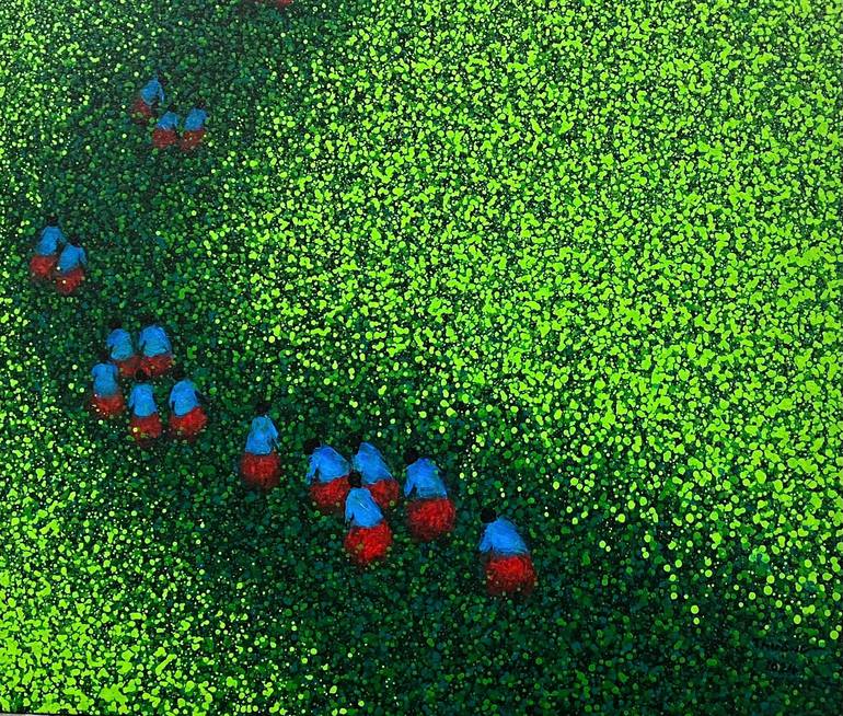 Original Impressionism Nature Painting by Trong Thuong Tran