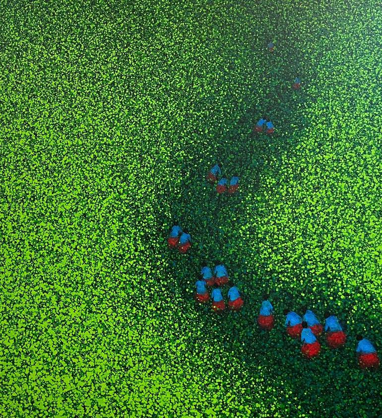 Original Impressionism Nature Painting by Trong Thuong Tran