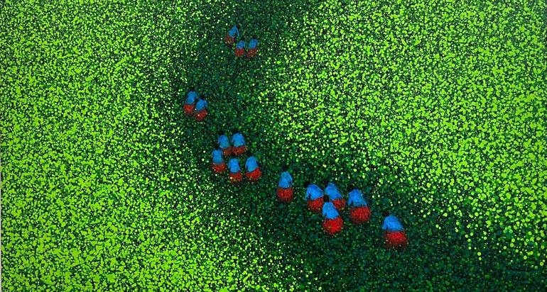 Original Impressionism Nature Painting by Trong Thuong Tran