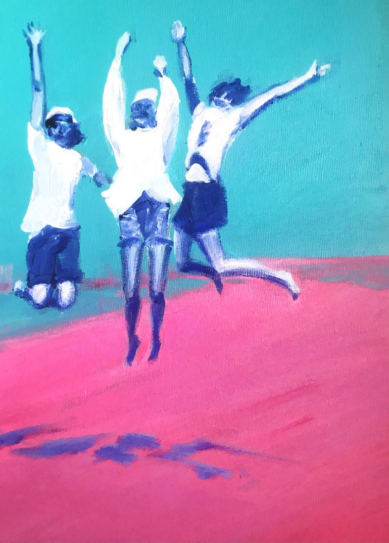 Original Pop Art Beach Painting by Liudmyla Popova