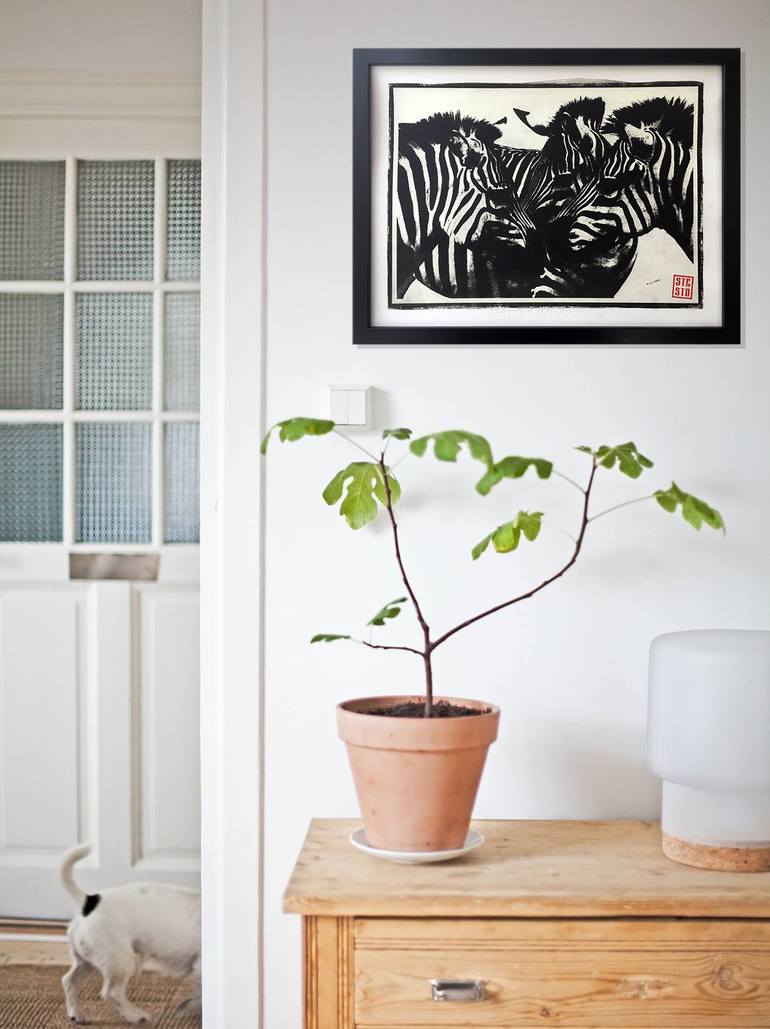 Original Minimalism Animal Printmaking by Stefan Stoychev