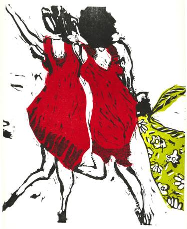Original Abstract Expressionism Women Printmaking by Marta Wakula-Mac