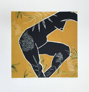 Original Abstract Nude Printmaking by Marta Wakula-Mac