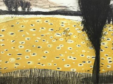 Original Abstract Landscape Printmaking by Marta Wakula-Mac