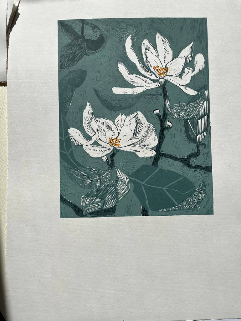 Original Illustration Botanic Printmaking by Marta Wakula-Mac