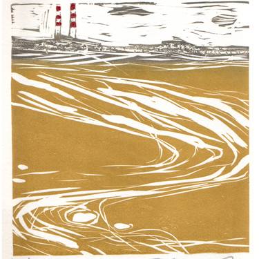 Print of Abstract Expressionism Seascape Printmaking by Marta Wakula-Mac