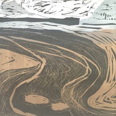 Original Abstract Expressionism Seascape Printmaking by Marta Wakula-Mac