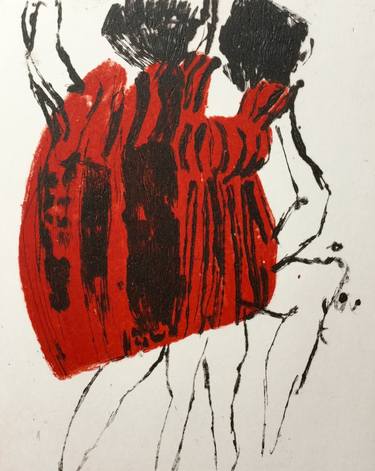 Print of Expressionism Women Printmaking by Marta Wakula-Mac