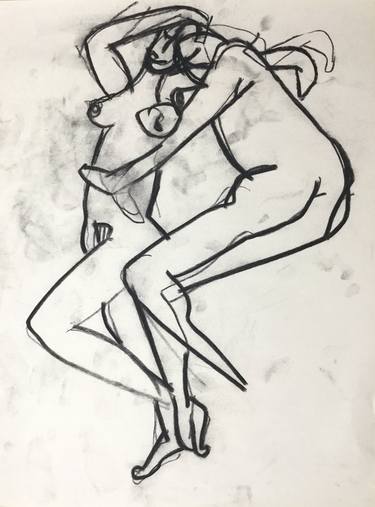 Original Abstract Expressionism Erotic Drawings by Marta Wakula-Mac