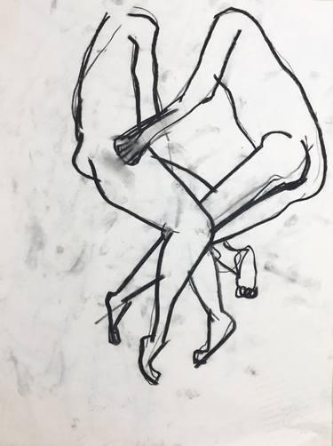 Print of Minimalism Nude Drawings by Marta Wakula-Mac