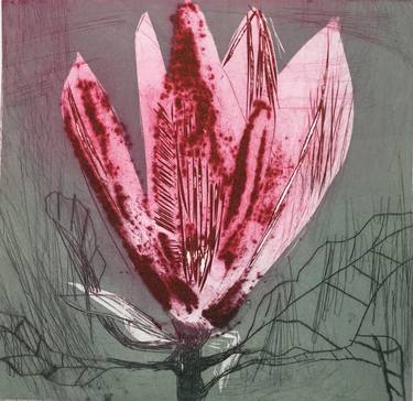 Print of Abstract Floral Printmaking by Marta Wakula-Mac