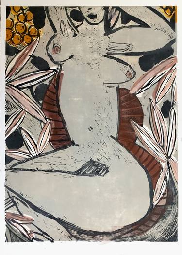 Original Dada Nude Printmaking by Marta Wakula-Mac