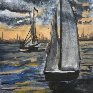 Print of Boat Paintings by Natasha Zareen