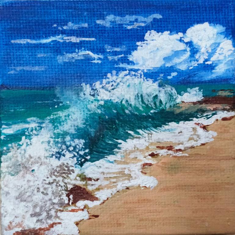 Original Beach Painting by Natasha  Zareen