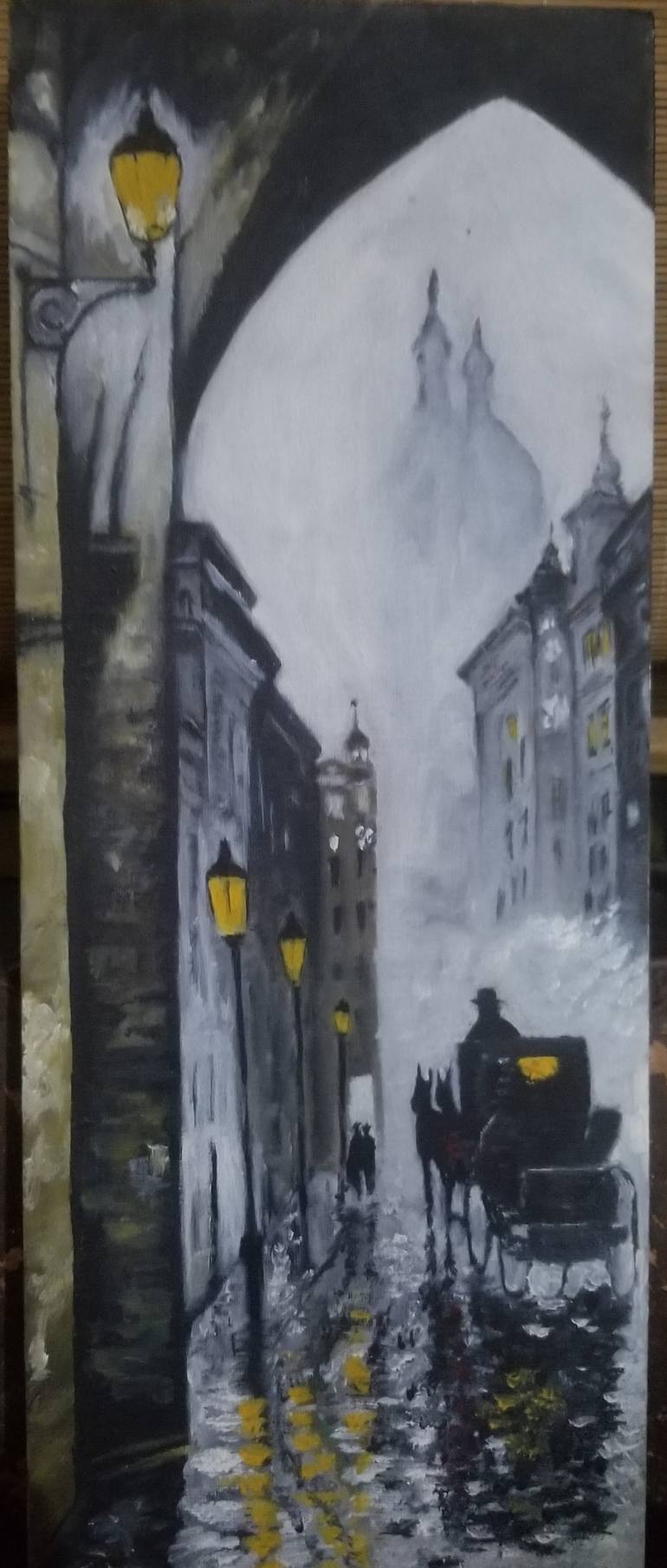 Original Illustration Architecture Painting by Natasha  Zareen