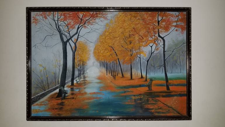 Original Abstract Garden Painting by Natasha  Zareen