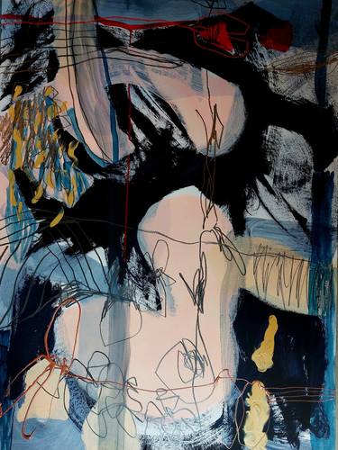 Original Abstract Expressionism Abstract Painting by Monika Riethmueller