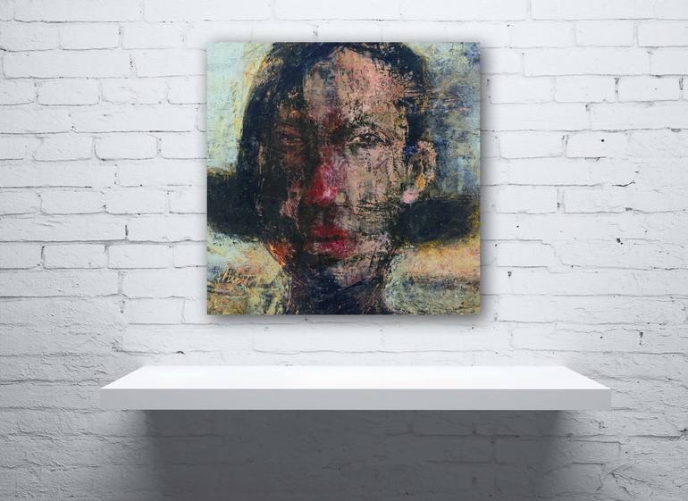Original Abstract Portrait Painting by Ruth Hunter