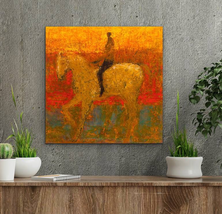 Original Contemporary Horse Painting by Ruth Hunter