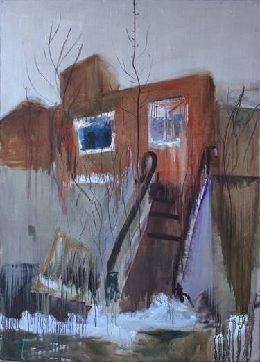 Original Abstract Expressionism Architecture Paintings by Laura Vela