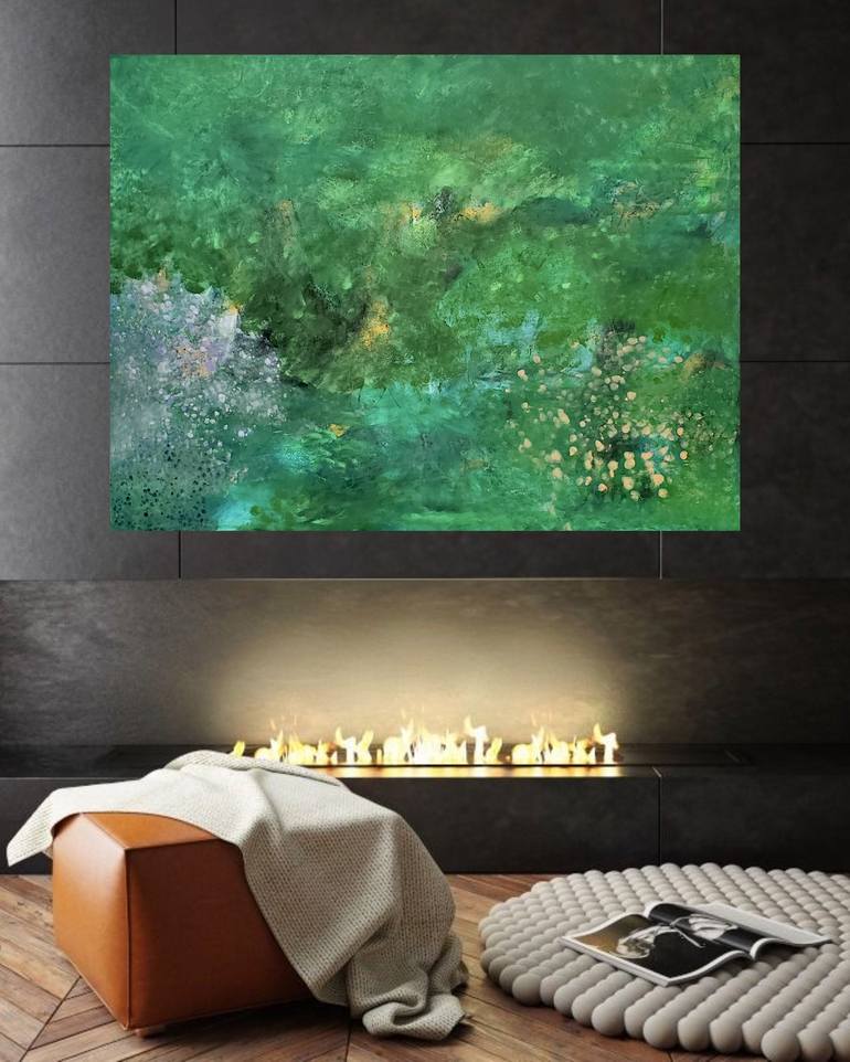 Original Abstract Expressionism Abstract Painting by Zermina Khan