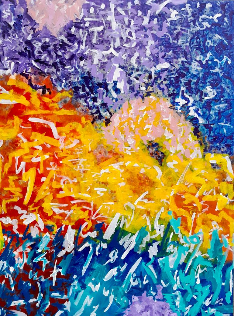 Original Abstract Expressionism Abstract Painting by Zermina Khan