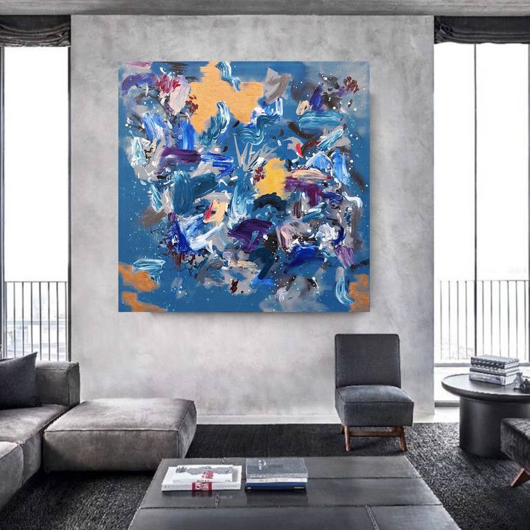 Original Abstract Expressionism Abstract Painting by Zermina Khan