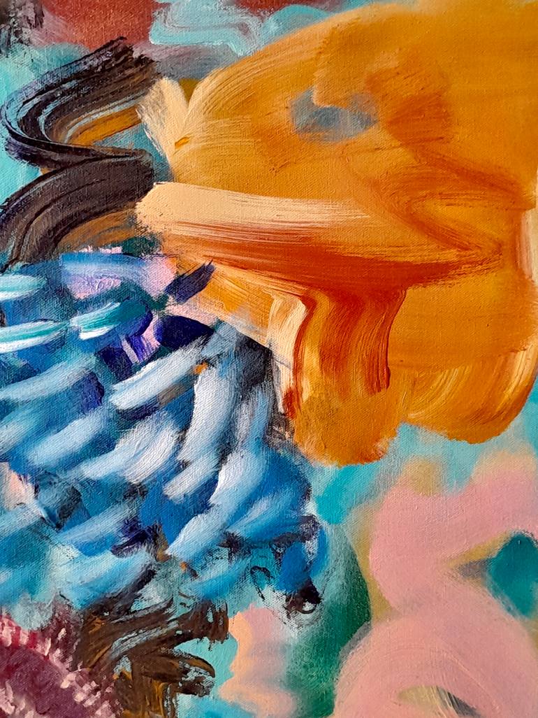 Original Abstract Expressionism Abstract Painting by Zermina Khan