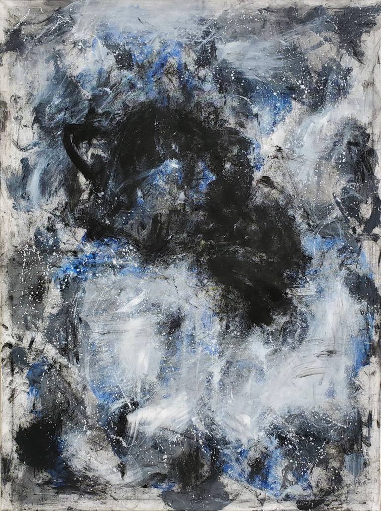 Original Abstract Expressionism Abstract Painting by Zermina Khan