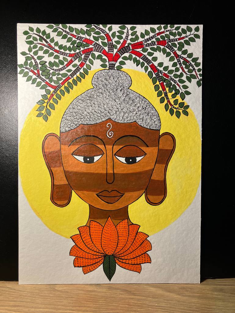 Original Folk Religion Painting by Charul Gandotra
