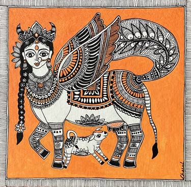 Original Folk Classical mythology Paintings by Charul Gandotra