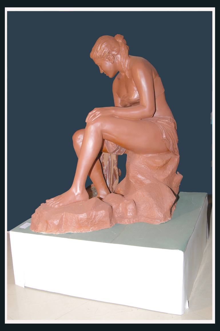 Original Figurative People Sculpture by Supriya Shinde