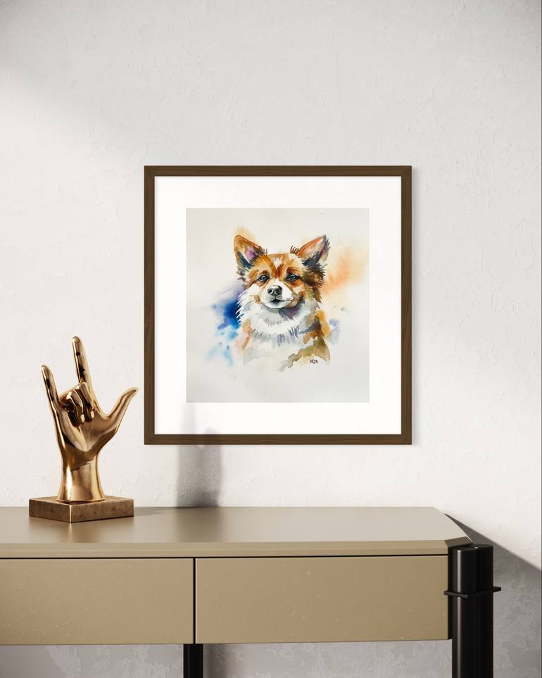 Original Abstract Dogs Painting by Irina Kurganskaya