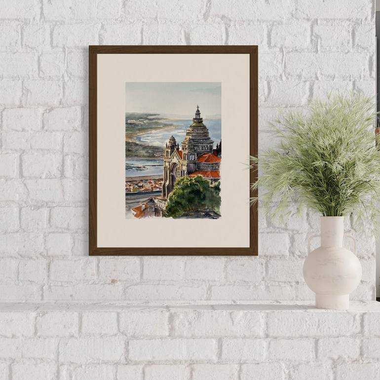 Original Art Nouveau Architecture Painting by Irina Kurganskaya