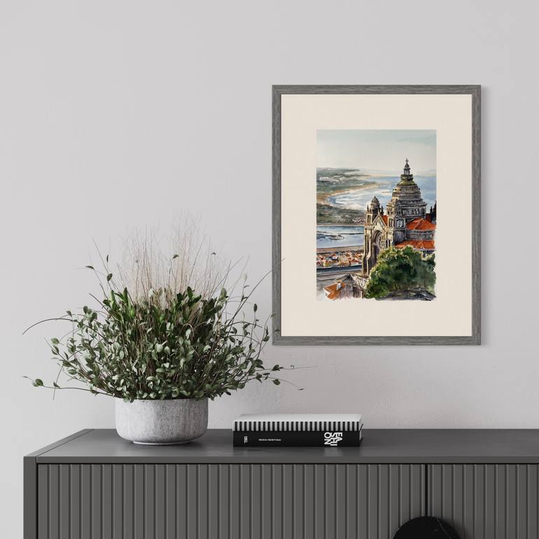 Original Art Nouveau Architecture Painting by Irina Kurganskaya
