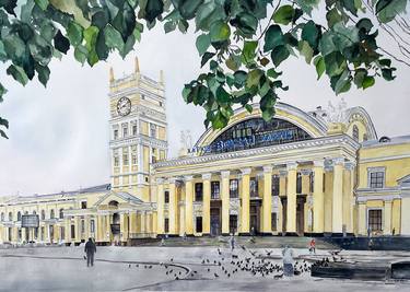 Print of Documentary Architecture Paintings by Irina Kurganskaya