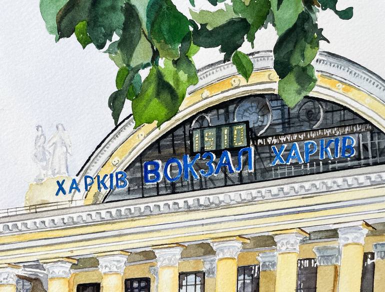 Original Classicism Architecture Painting by Irina Kurganskaya