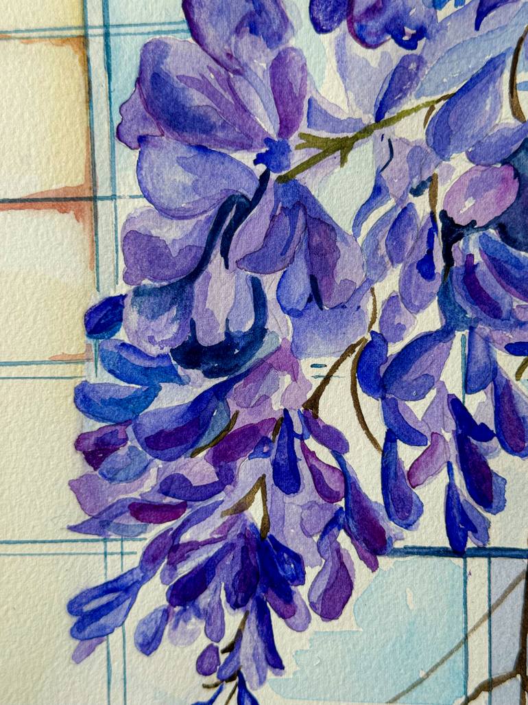 Light Purple Wisteria - Floral Heritage: Portugal in Bloom Painting by  Irina Kurganskaya | Saatchi Art