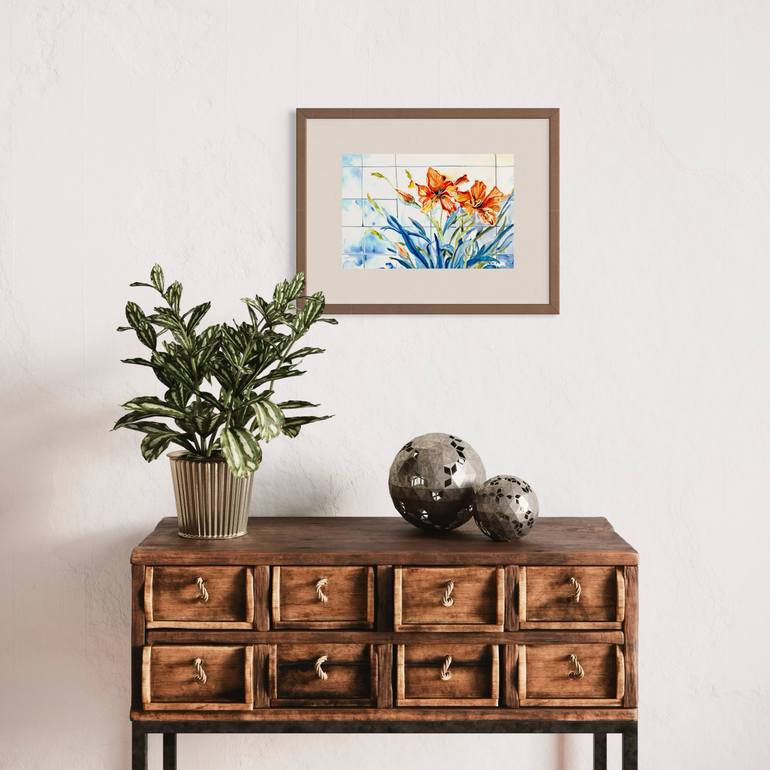 Original Conceptual Botanic Painting by Irina Kurganskaya