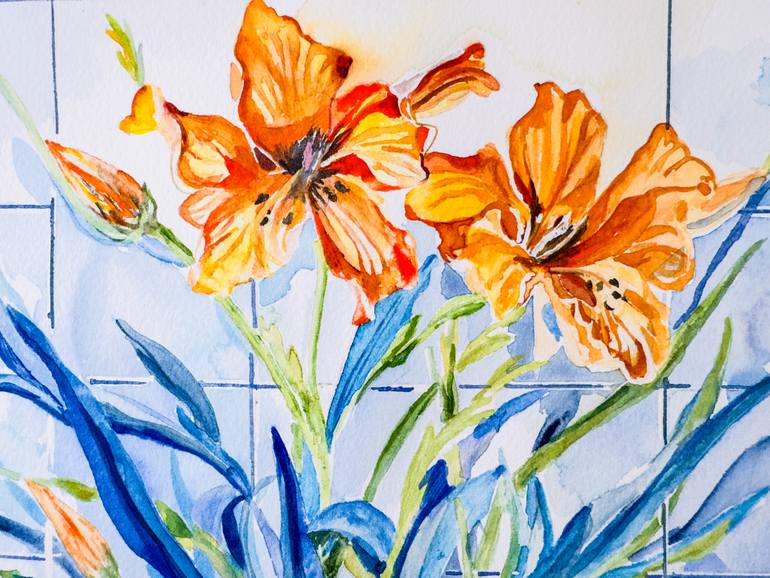Original Conceptual Botanic Painting by Irina Kurganskaya