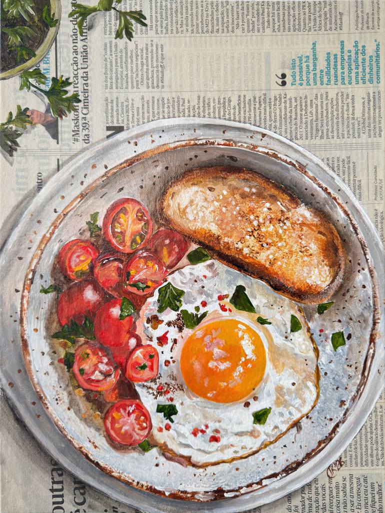 Morning Edition: Simple Pleasures Original Painting by irina kurganskaya