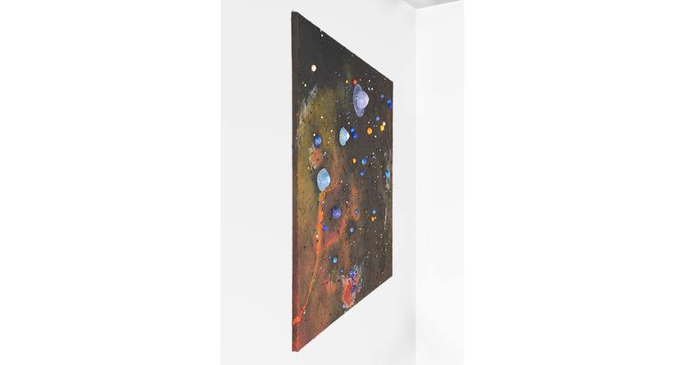 Original Contemporary Outer Space Mixed Media by Lúcia Vidales