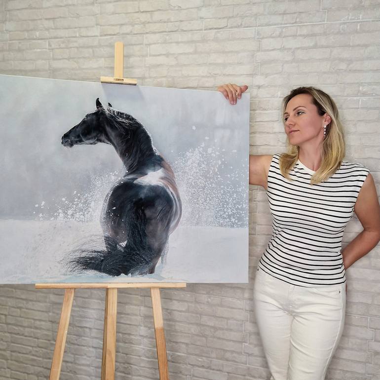 Original Horse Painting by Katerina Ponomareva